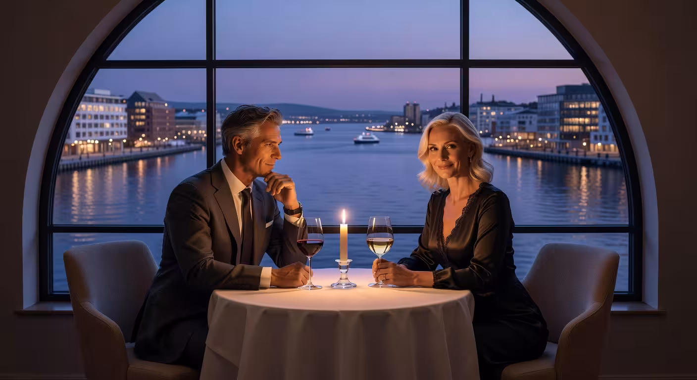 Diskré middag på eksklusiv restaurant i Oslo for sugar dating-par