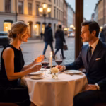 De beste stedene for en første date i Norge Elegant par på første date på restaurant i Oslo