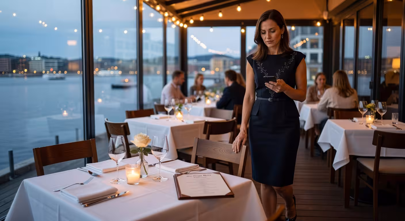 Kvinne som venter forgjeves på date i Oslo restaurant